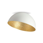 CEILING LAMP E27 MAX 40W METAL WHITE-GOLDEN LEAF (23258 Zambelis) - Zambelis