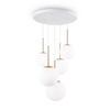 Lampa wisząca Basic form 5 biało złota (MOD321PL-05G) - Maytoni