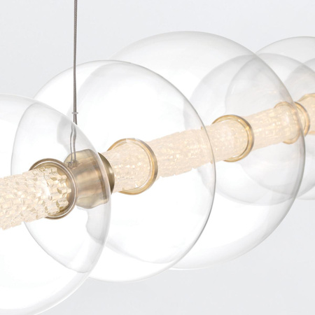 Lampa wyspowa Atomo - 7 źródeł światła - Szczotkowane złoto (QN-ATOMO-LP7-BG) - Quintiesse
