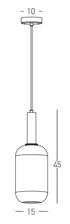 PENDANT LIGHT 1XE27 MAX 40W OPAL GOLD MATT (22070 Zambelis) - Zambelis