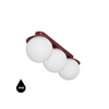 KUUL B burgundowa lampa sufitowa / plafon z podwyższoną szczelnością IP44 (KLB340S0) - Ummo