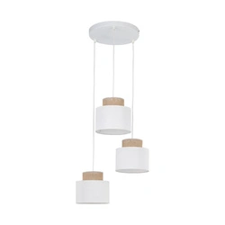 Kaskadowa lampa wisząca DUO WHITE JUTA 3 KOŁO  (2594) - TK Lighting