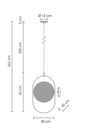 Lampa wisząca ELIPSE LED (60217A-L) - Step into Design