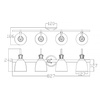Kinkiet Cora (KL-CORA4-BATH) - Elstead Lighting