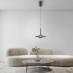 Ściemnialna lampa wisząca z płynną regulacją wysokości PURE VITRUM SZARY (2053-15) - Paul Neuhaus