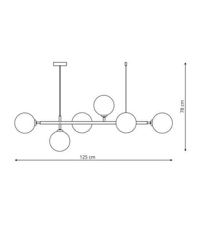 Lampa wisząca Alisa biało-złota (LP-005/6P WH) - Light Prestige