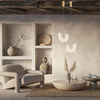 PENDANT LED LIGHT 11W 3000K ALUMINIUM-GLASS GOLD (23030 Zambelis) - Zambelis