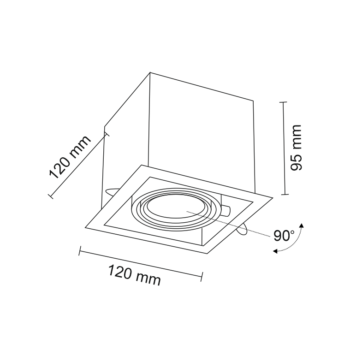 Oprawa wpuszczana EBINO (czarny) (3304) - Shilo