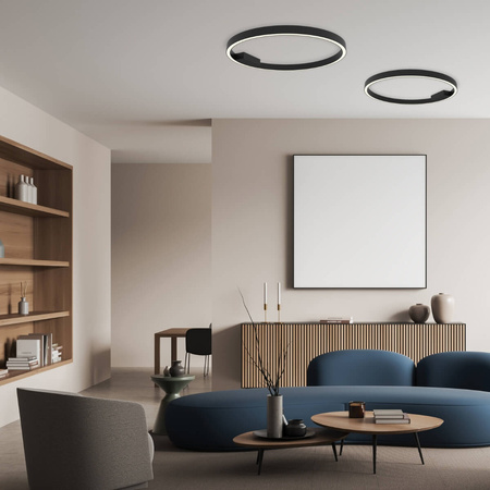CEILING LIGHT 37W 3000K ALUMINIUM-ACRYLIC BLACK (23025 Zambelis) - Zambelis