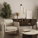 SCONCE LED LIGHT 13W 3000K ALUMINIUM-SILICON BLACK-GOLD (23102 Zambelis) - Zambelis