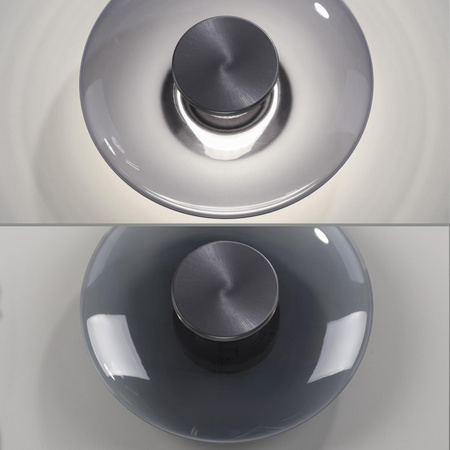 Szklany, ściemnialny kinkiet PURE VITRUM SZARY (6082-15) - Paul Neuhaus