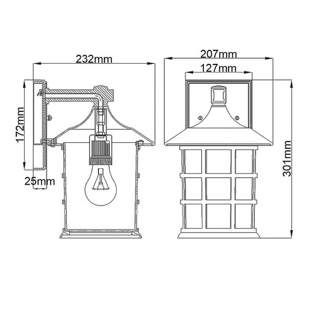 Kinkiet zewnętrzny Freeport (HK-FREEPORT2-M-TBK) - Elstead Lighting