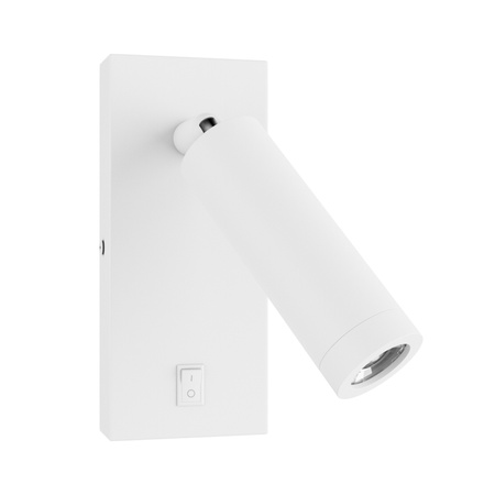 MADARA SLIM MR11 SWITCH KINKIET 230V IP20 38x95 + baza140x60x25 BIAŁY z włącznikiem (SLIP003039) - Spectrum LED