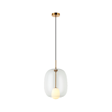 PENDANT LIGHT G9 CLEAR GLASS - GOLD MAT (22057 Zambelis) - Zambelis