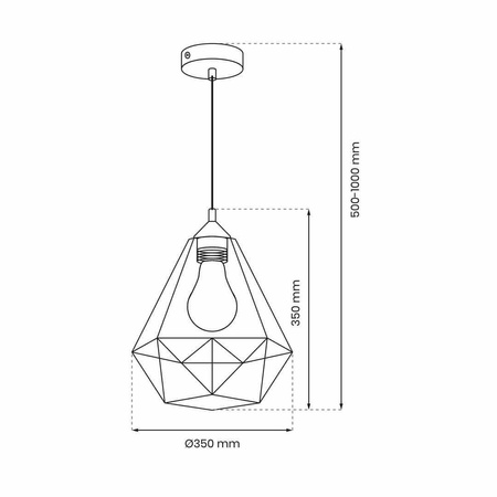 Lampa wisząca BASKET GRAY 1xE27 (MLP7216) - Milagro