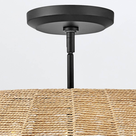 Rattanowa lampa wisząca Luca - 3 źródła światła - karmelowy beż (QN-LUCA-P-S-BK-CAM) - Quintiesse