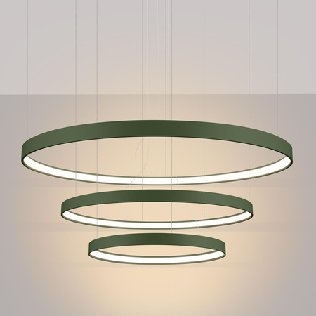 Żyrandol RIO 3 55/78/110 zielona oliwka LED 3000K (TH.380) - Thoro Lighting