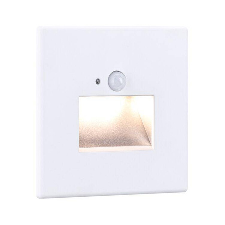 Oprawa przyschodowa EDGE LED czujnik ruchu i zmierzchu kwadrat 1x1,2W 120lm 2700K 230V biały  / tworzywo sztuczne (PL93133) - PAULMANN