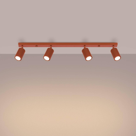 Plafon KARBON 4L ochra czerwona (SL.1641) - Sollux Lighting