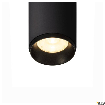 NUMINOS® SPOT PHASE S, wewnętrzna oprawa sufitowa natynkowa LED, czarna/czarna 3000 K 36° (1004107) - SLV