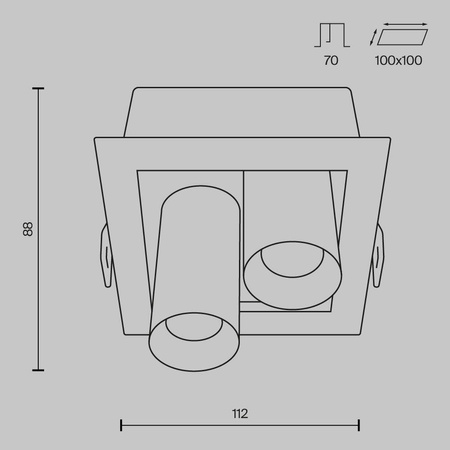 Lampa wpuszczana Magnum (DL094-02-7W3K-W) - Maytoni