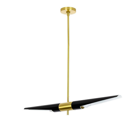 Lampa wisząca APOLLO 1 czarna - szczotkowane złoto (MD21419-2M.BLACK.GD) - King Home