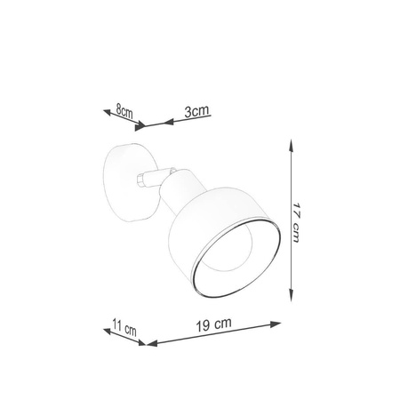 Kinkiet ELBA czarny (SL.1316) - Sollux Lighting