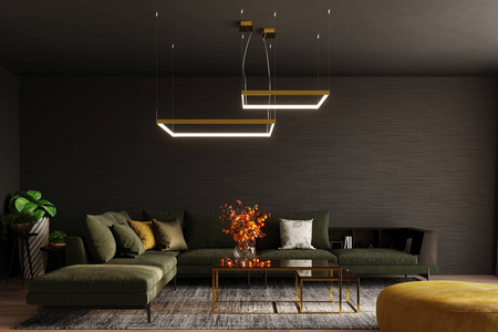 Żyrandol NELYA L złoty LED 4000K (TH.158) - Thoro Lighting