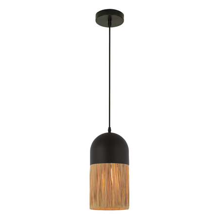 PENDANT LIGHT E27 MAX 11W METAL-PAPER,BLACK-NATURAL (23071 Zambelis) - Zambelis
