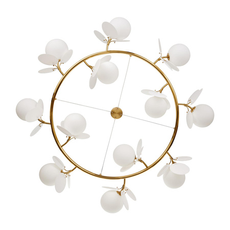 Ozdobny żyrandol CHIC złoto biały 105 cm (ST-DL-2969) - Step into Design