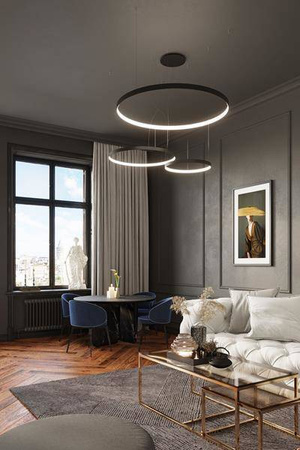 Lampa wisząca RIO 55 czarny LED 4000K (TH.108) - Thoro Lighting