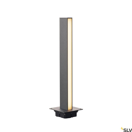 H-POL, lampa podłogowa i do oświetlania ścieżek, jednopunktowa, LED, 3000K, antracytowa, D/S/W 16,5/16,5/66 cm (232165) - SLV