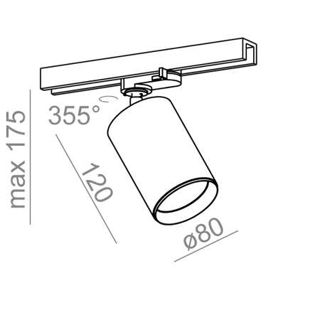 Oprawa do szynoprzewodu PET next maxi LED M930 track (16370-M930-F1-00-12) - Aqform