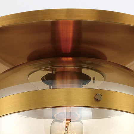 Mały plafon Nottingham - 1 źródło światła - Antyczny mosiądz (QN-NOTTINGHAM-F-S-AB) - Quintiesse