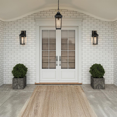 Średnia latarnia naścienna Buckley - 1 źródło światła - Matowa czerń (QZ-BUCKLEY-M-MBK) - Elstead Lighting