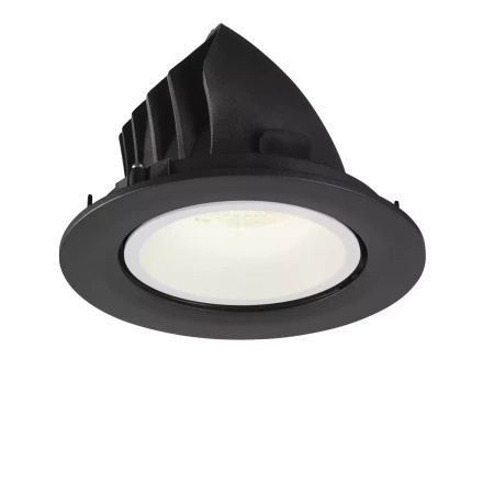 NUMINOS® GIMBLE L, oprawa sufitowa wpuszczana czarna/biała 3000 K 40° (1005997) - SLV