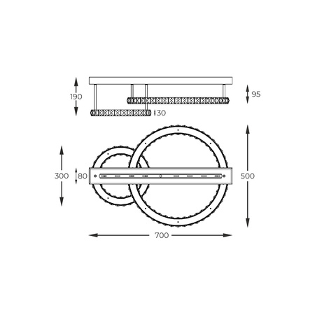 Lampa sufitowa GIRONA chrom (MX3713-2-3CT) - Zuma Line