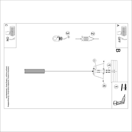 Lampa wisząca KARBON 1 ochra czerwona (SL.1630) - Sollux Lighting
