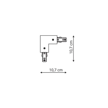Łącznik L 3F prawy biały (LP-552/3F R WH) - Light Prestige