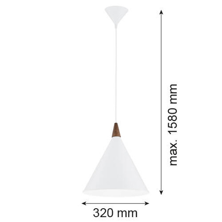 Wisząca lampa w stylu skandynawskim, nad stół  KEGEL L (8631) - Argon
