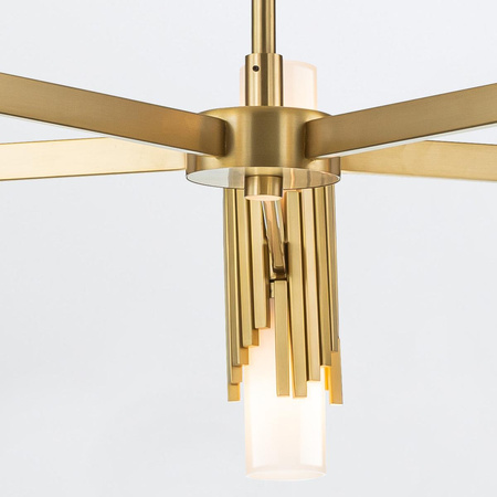 Żyrandol Marvele - 10 źródeł światła - Postarzany mosiądz (MARVELE10-AB-OPAL) - Elstead Lighting