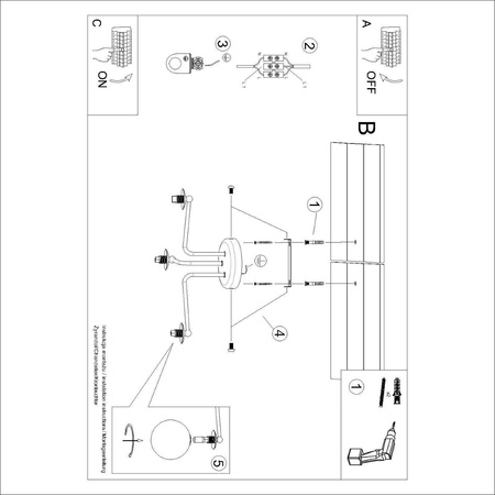 Żyrandol ASTRAL 3 czarny (SL.1662) - Sollux Lighting