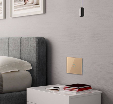 Moduł pojedynczego włącznika dotykowego z funkcją timera z białym panelem szklanym (VL-C701T-61) LIVOLO