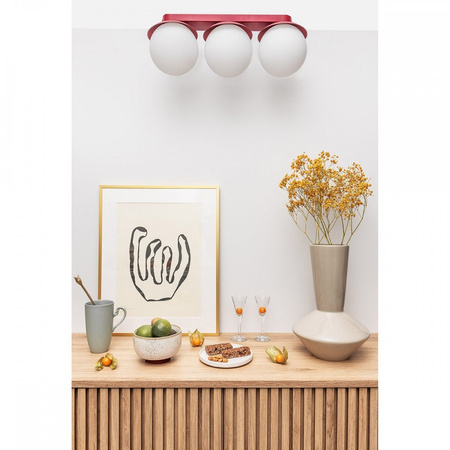 KUUL B burgundowa lampa sufitowa / plafon z podwyższoną szczelnością IP44 (KLB340S0) - Ummo