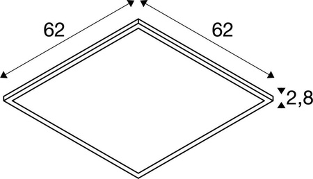 Lampa wpuszczana PANEL V 625, 34 W  (1007499) - SLV