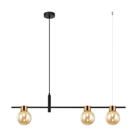 Lampa Wisząca Bletter (PND-5225-3-BK-AMB) - Italux