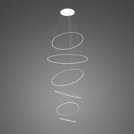 Lampa wisząca Ledowe okręgi No.6 biała in  3k  ściemnialna Altavola Design (LA086/P_150_in_3k_white_dimm) - ALTAVOLA DESIGN