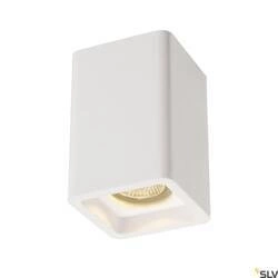 PLASTRA, lampa sufitowa, QPAR51, kwadratowa, biały gips, maks. 35 W (148004) - SLV
