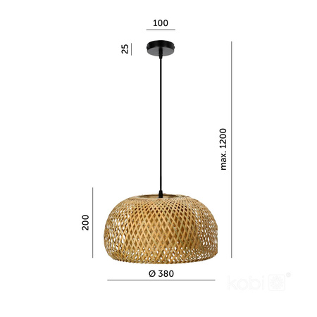 Lampa wisząca BOHO BAKU M 1xE27 Kobi Design (002159KOB) - KOBI LIGHT