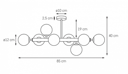 Lampa sufitowa CUMULUS 8 (10756805) - Kaspa